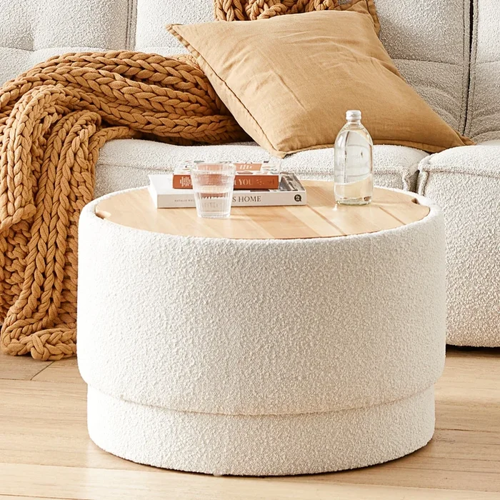 Otis Snow Boucle Coffee Table