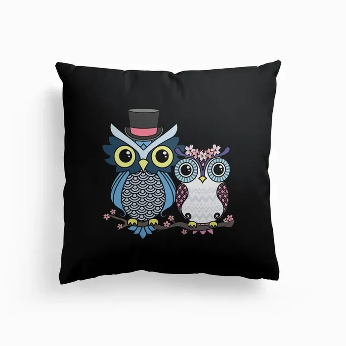 Owl Love Cushion by Laura Nagel