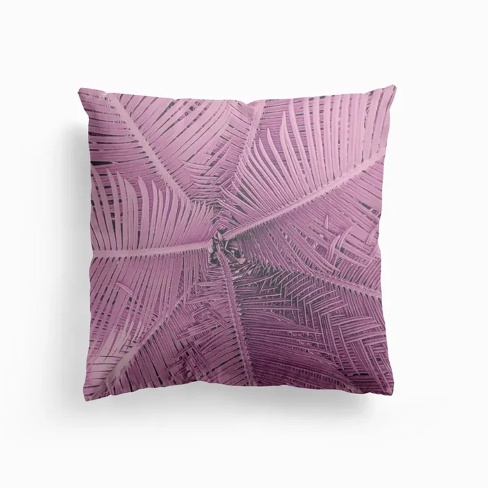 Palm Pastel Pink Cushion by Andrea Haase