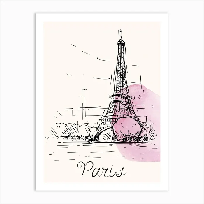 Paris Eiffel Tower Art Print by imagine