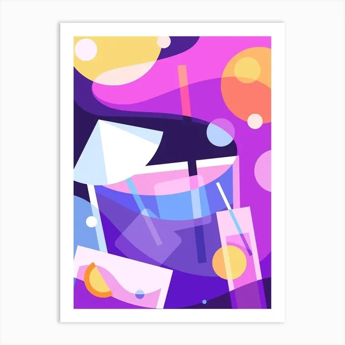 Party Cocktails Art Print by KurArt