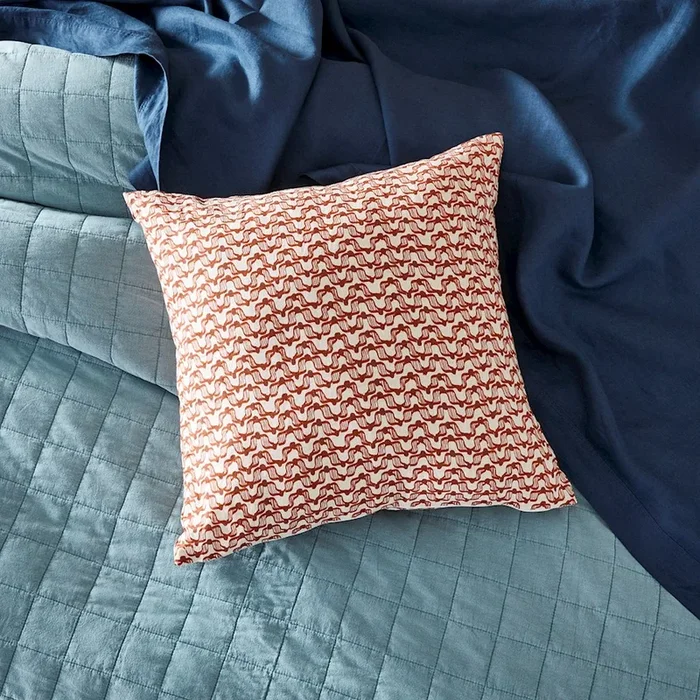Perry Red Linen Cushion