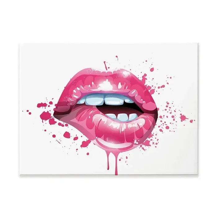 Pink Lips Canvas Print