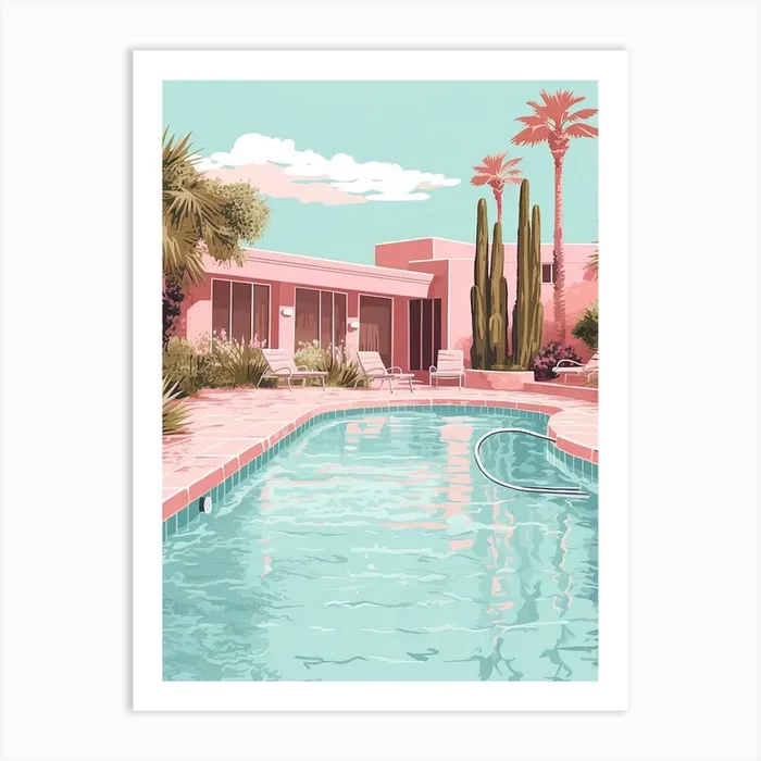 Pink Miami Kitsch 4 Art Print by Bubblegum Kitsch