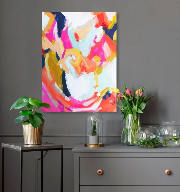 Pink Road Canvas Wall Art