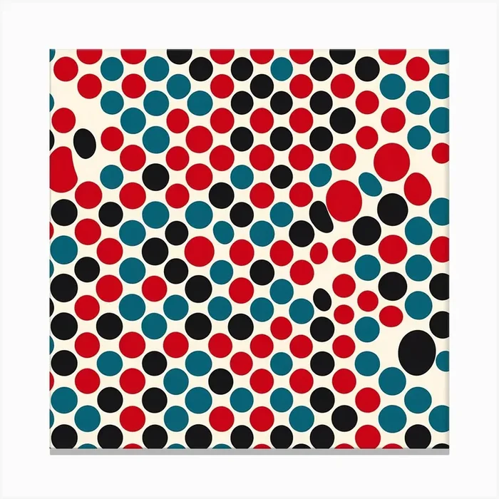 Polka Dot Pattern Art Canvas PrintPP by Pattern playroom
