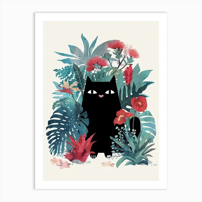 Popoki Art Print by littleclyde Illustration