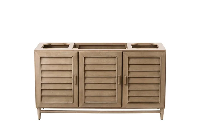 Portland 60 ” Single Vanity Cabinet, Whitewashed Walnut