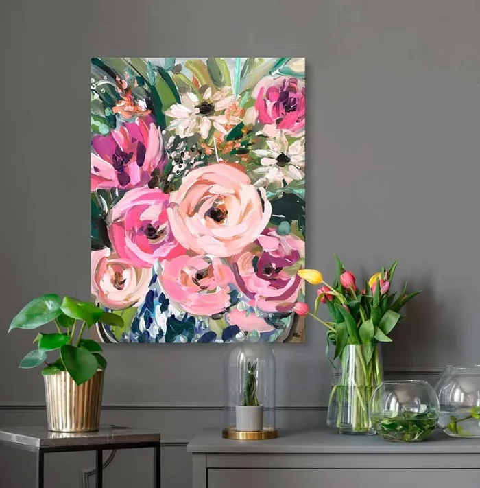 Portrait Of A Rose Canvas Wall Art