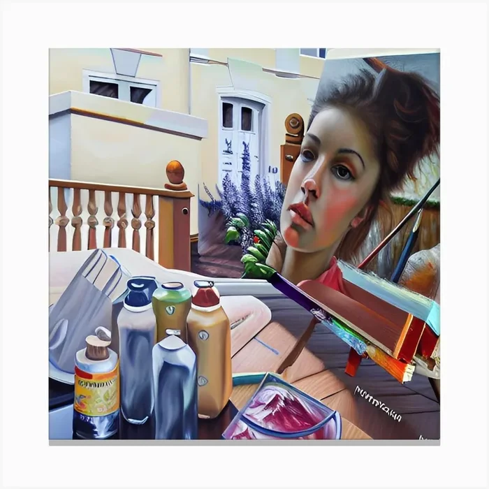 Portrait Of A Woman Canvas Print by MysticWhisper