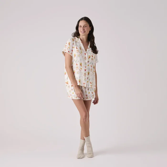 Positano Cream Short Pyjama Set