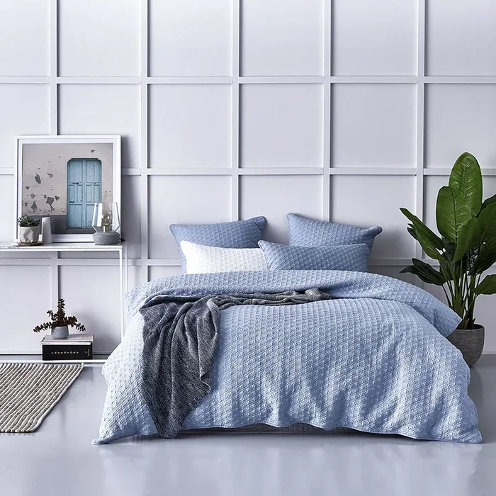 Prague Blue Fog Quilt Cover Separates