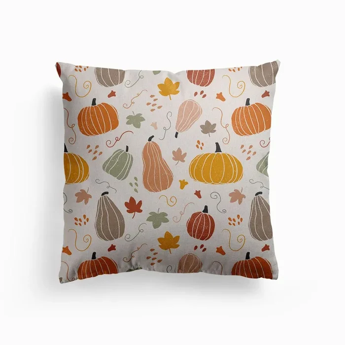 Pumpkins Canvas Cushion by Gagica Contra