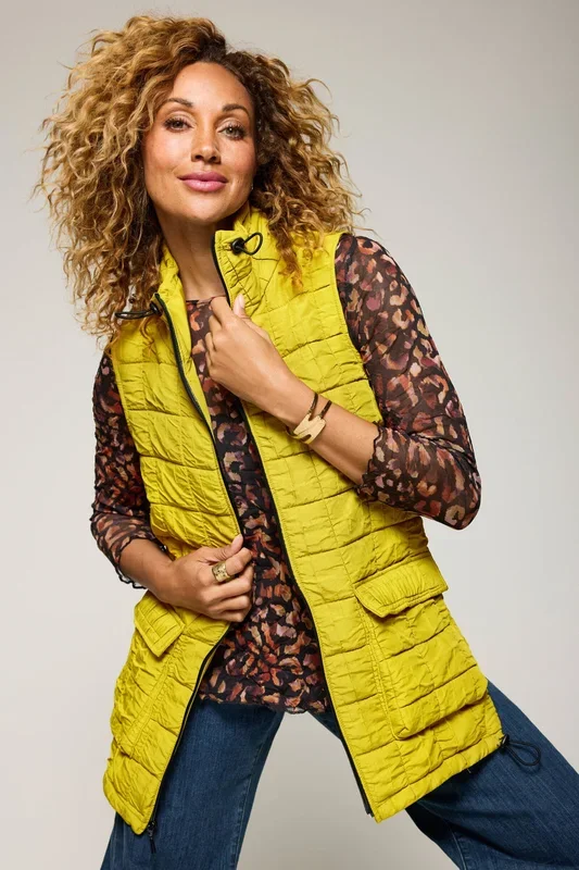 Quilted Vest – Avocado
