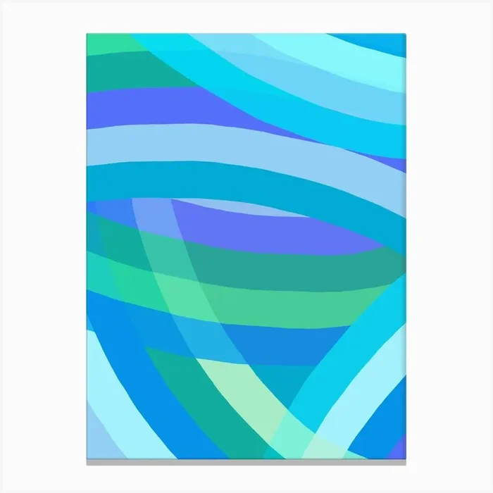 Rainbow Arch – Blue 2 Canvas Print by Rachel Parker Designs