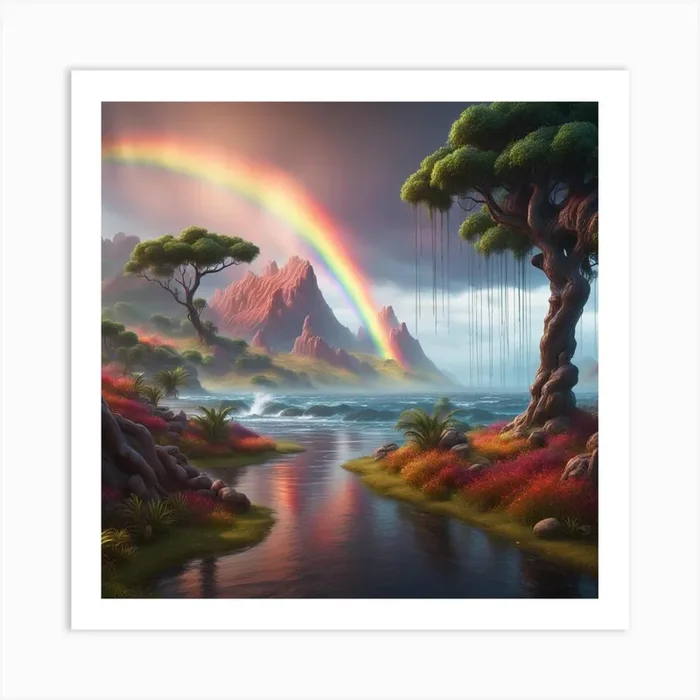 Rainbow In The Sky Art Print by AmbereenMiftah