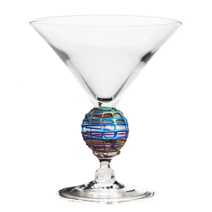 Rainbow Latitude Drinkware – Short Martini Glass