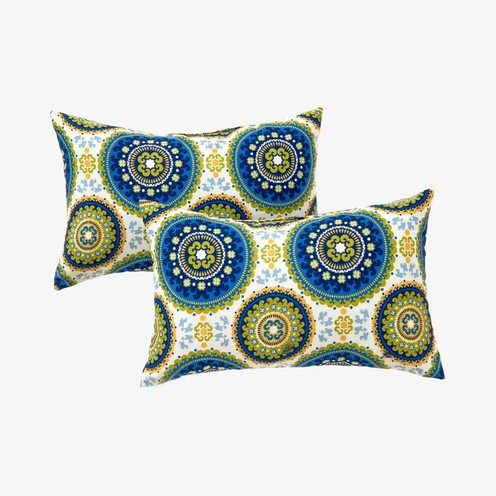 Rectangle Outdoor Accent Pillows – Summer – Set of 2 by The Cozy Cloth