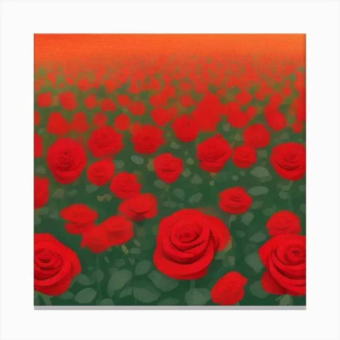 Red Roses 1 Canvas Print by AmbereenMiftah