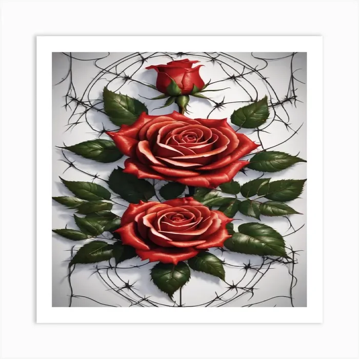 Red Roses Art Print by ArtisticQuotesOfLife