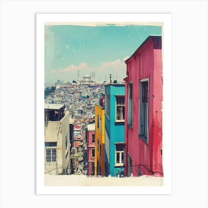 Retro Photo Style Of Istanbul 2 Art Print by Bubblegum Kitsch