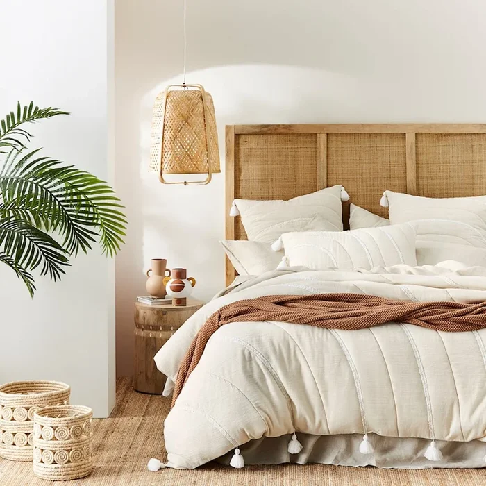 River Tufted Natural Quilted Quilt Cover Separates