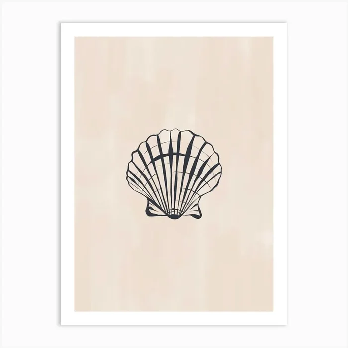 Sea Shell Art Print by Ivy Green Illustrations