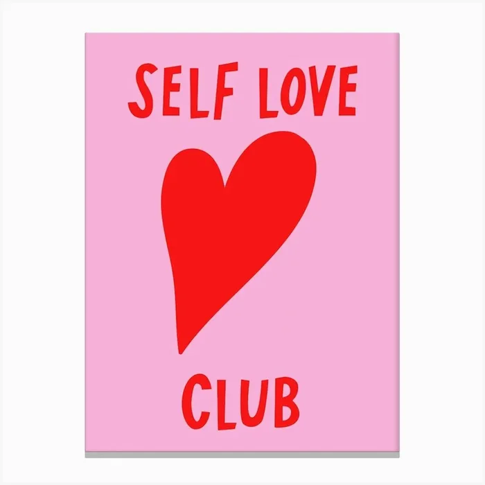 Self Love Club 1 Canvas Print by Grace Digital Art Co
