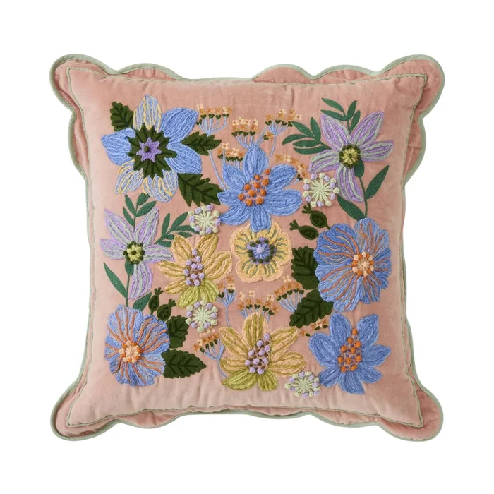 Sephora Pink Floral Velvet Cushion