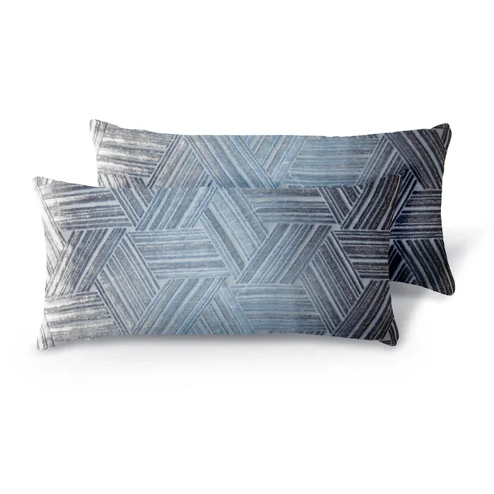 Set of Two Entwined Mini Velvet Pillows – Dusk