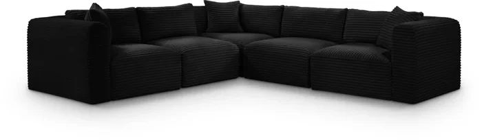 Shaggy 109 ” Corduroy Performance Fabric Upholstered Upholstered Modular Sectional