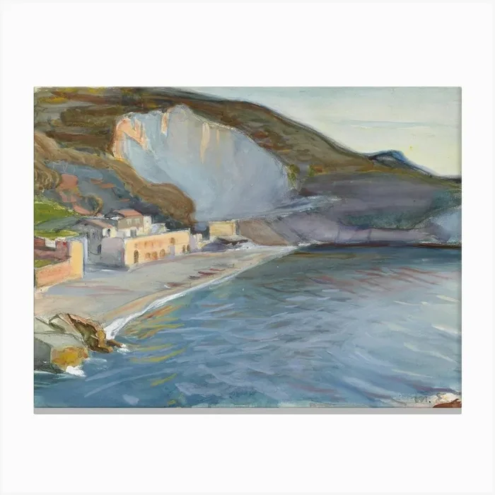 Shore Landscape From The Naples Region, 1905, By Magnus Enckell Canvas Print by Fy! Classic Art Prints and Posters