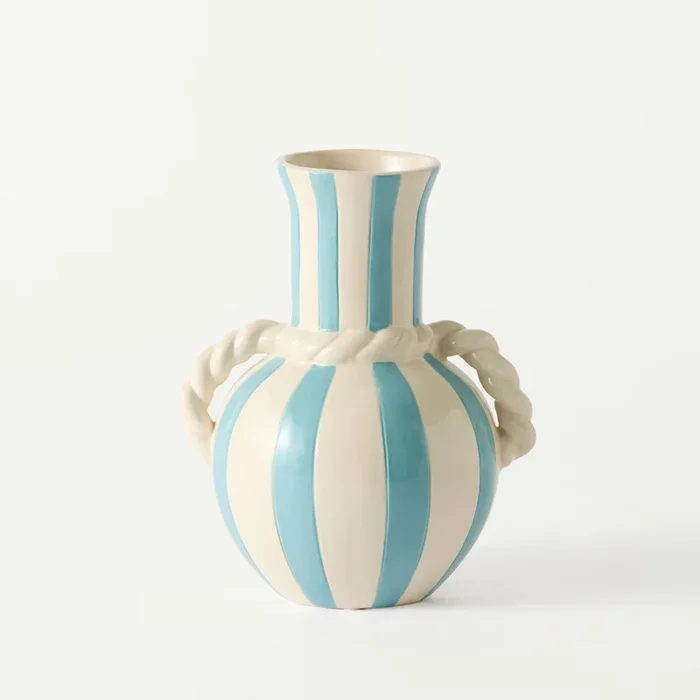 Sienna White & Blue Tall Vase