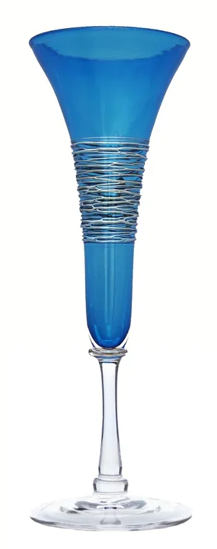 Silverspun Drinkware – Turquoise, Flute Glass