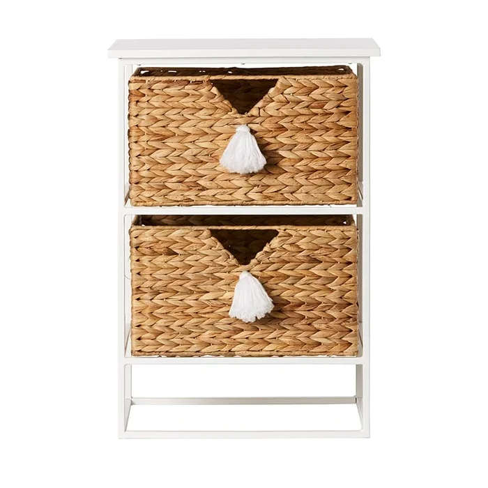 Skylar White & Natural 2 Drawer