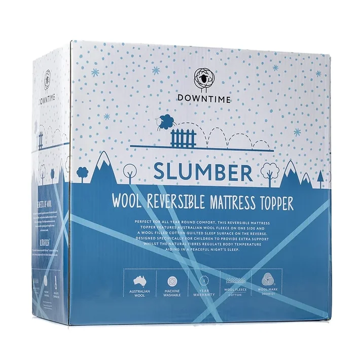 Slumber Wool Reversible Mattress Topper