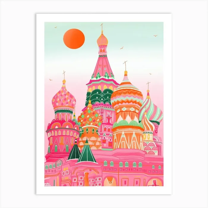 St Basils Cathedral Art Print by Millie Illustrates