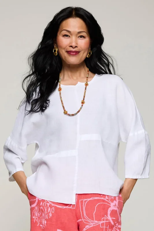 Stepped Seam Shirt – White