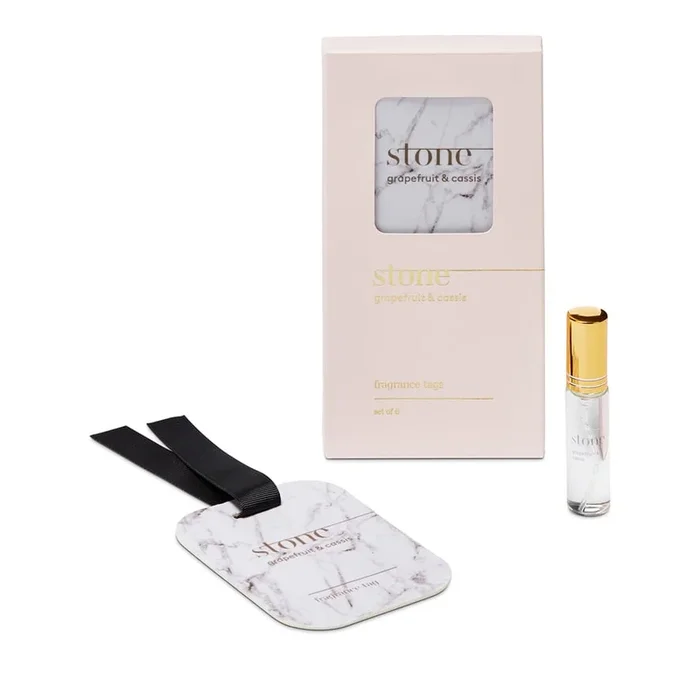 Stone Collection Set of 6 Grapefruit & Cassis Fragrance Tags
