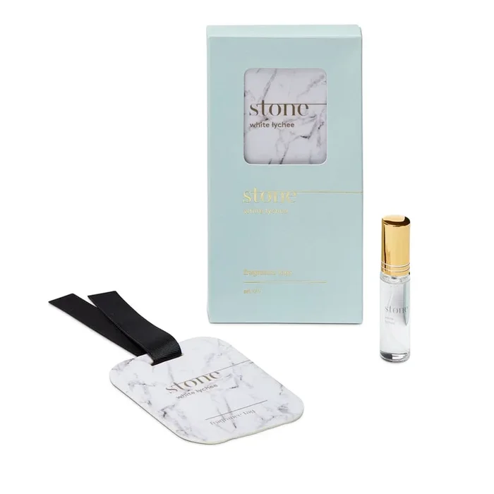 Stone Collection Set of 6 White Lychee Fragrance Tags