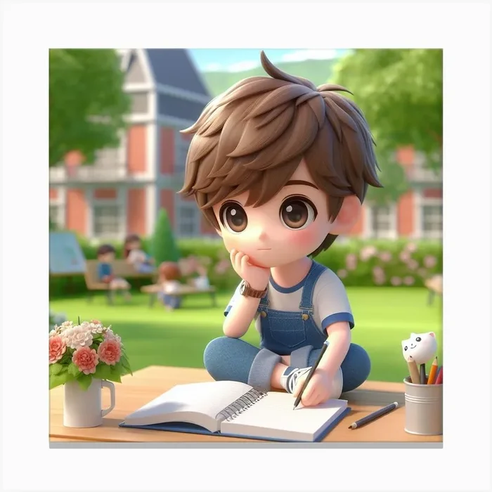 Studying Canvas PrintM by Mon_to10