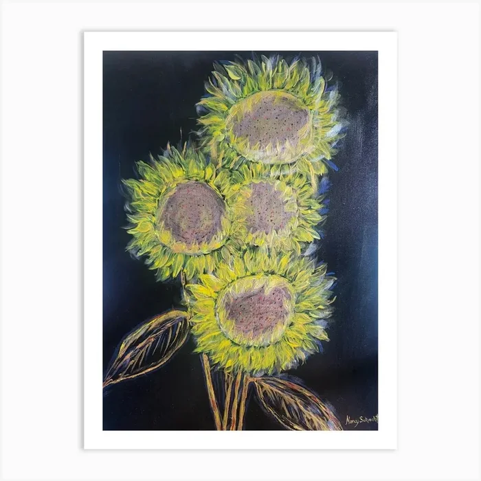 Sunflowers 2 Art PrintN by NancySchacht