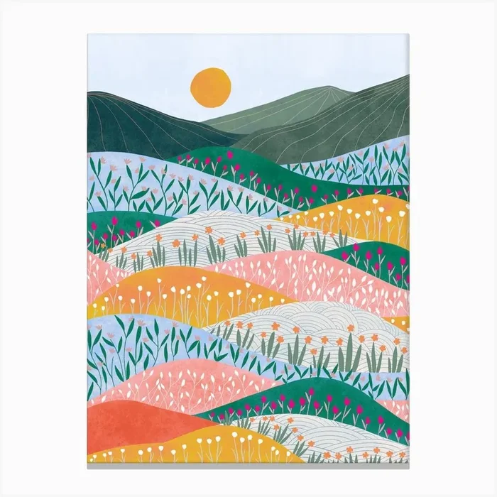Sunrise Mountains Canvas Print by Mona Mai
