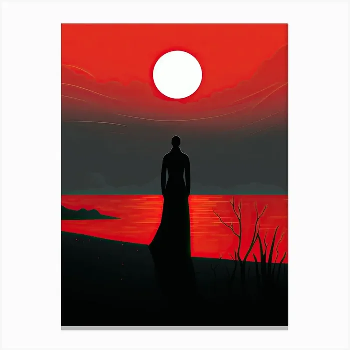 Sunset and Loneliness Canvas Print by Art-Syndicate