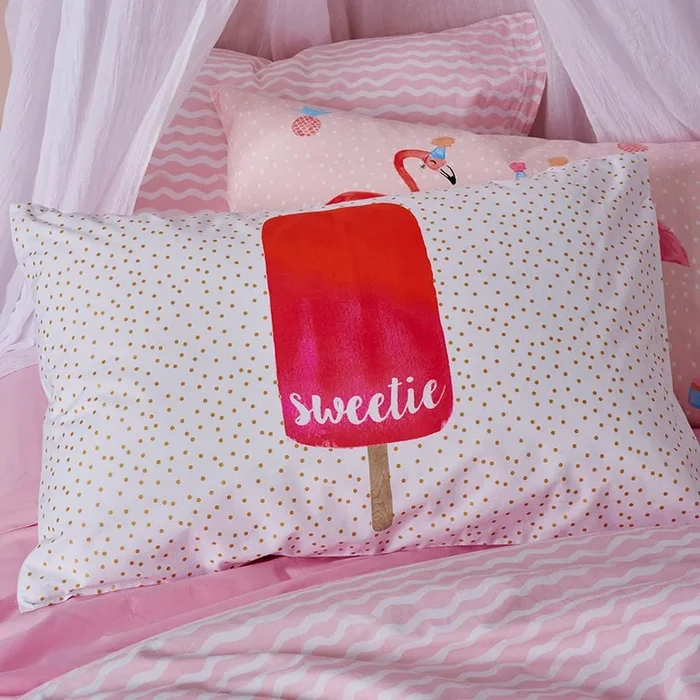 Sweetie Pop Text Pillowcase