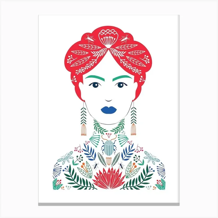Tattoo Woman Bright Canvas Print by Maggiemagoo Designs