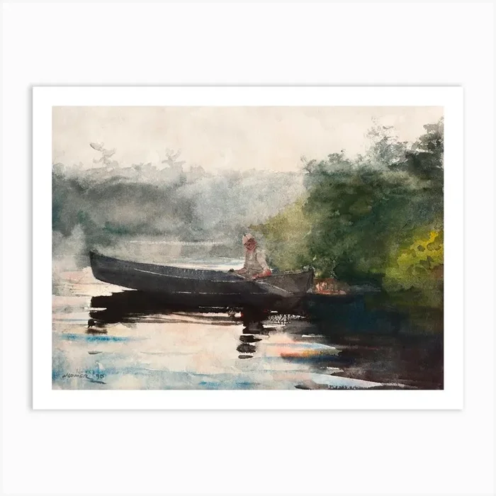 The End Of The Day, Adirondacks (1890), Winslow Homer Art Print by Fy! Classic Art Prints and Posters