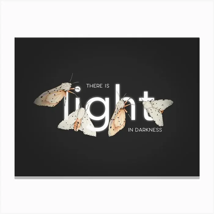 There Is Light In Dakness Canvas Print by Marcela Picinin