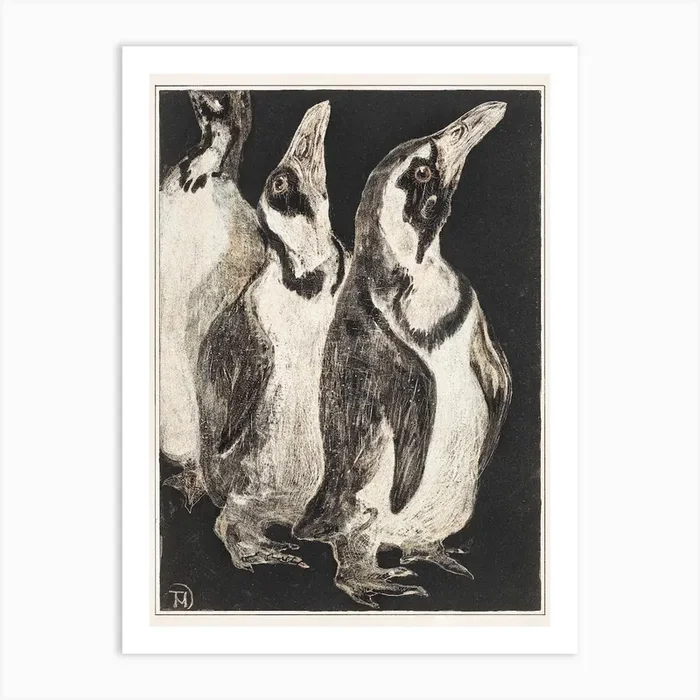 Three Penguins (1878–1906), Theo Van Hoytema Art Print by Fy! Classic Art Prints and Posters