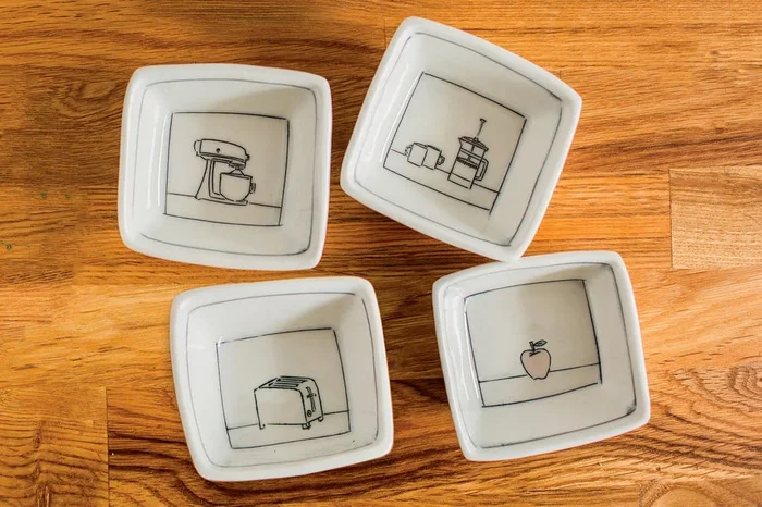 Tiny Squares – Set of Four as Shown
